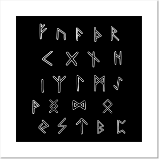 Nordic runes alphabet Posters and Art